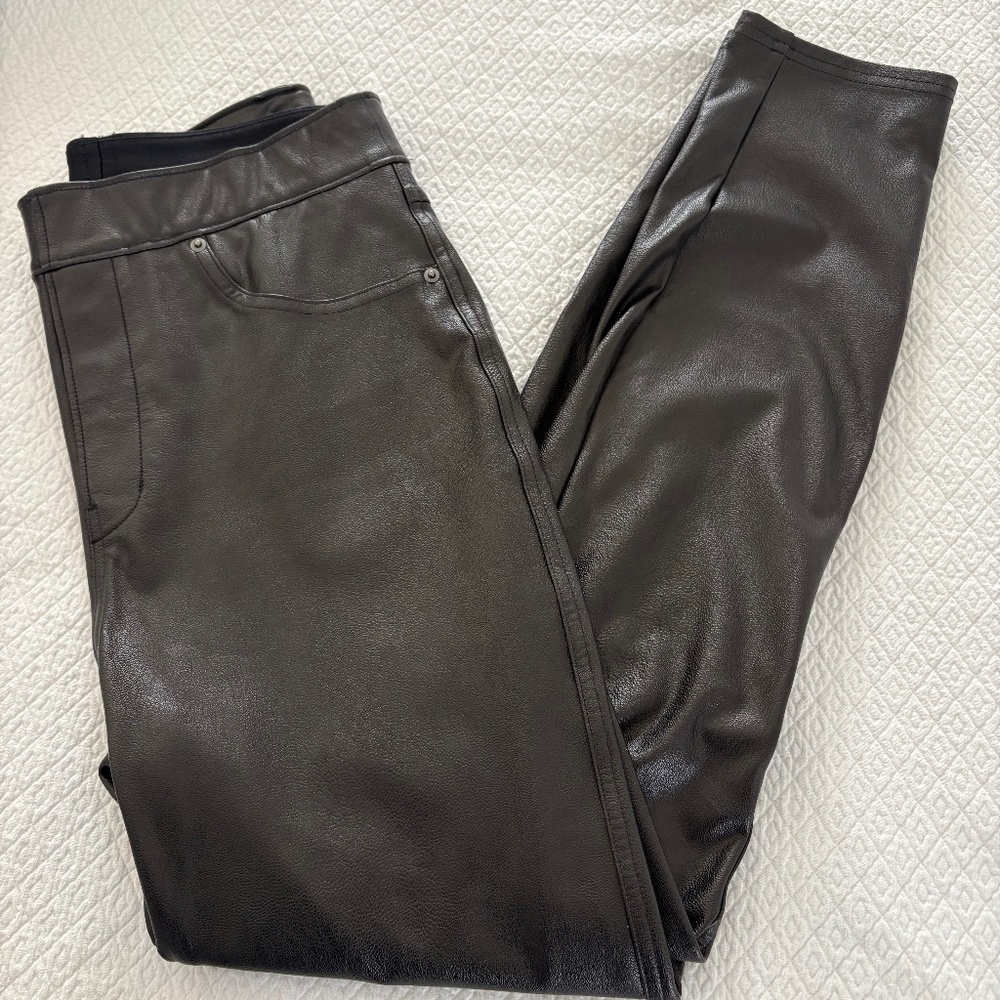 Spanx Faux Leather Skinny Pant, size S, black